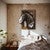 White Faced Black Stallion Wall Sculpture