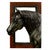 Left Facing Black Horse Head Wall Sculpture