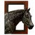 Right Facing Black Horse Head Wall Sculpture