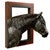 Right Facing Black Horse Head Wall Sculpture