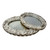 Etched Vintage White Mirror Trays - Set of 2