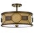 Desert Round Burlap Semi-Flush Fixture