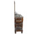 Whitewashed Rope Carved Hall Tree with Mirror
