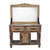 Whitewashed Rope Carved Hall Tree with Mirror