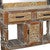 Whitewashed Rope Carved Hall Tree with Mirror
