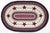 Red Stars Oval Rug