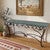 Long Rustic Turquoise Sofa Table