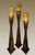 Cross Floor Accent Lamp with Crackled Amber Glass - Small
