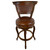 Spanish Heritage Swivel Stool w/ Back - Rustic