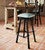 Coronado Iron Stool with Back - Colonial Turquoise