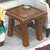 Sonoma Carved Wood Side Table