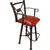 Coronado Swivel Barstool w/Arms - Colonial Red