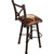 Coronado Swivel Barstool - Hair on Hide Antique Brown