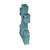 Teal Sanctuary Carved Wood Tabletop Cross
