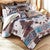 Aztec Cowhide Quilt Bed Set - Queen