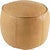 Bismark Round Tan Leather Pouf - OUT OF STOCK UNTIL 01/08/2026