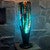 Triangle Glass Lamp - Red & Blue