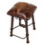 Coronado Iron Stool - Dark Hair on Hide