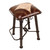 Coronado Iron Stool - Light Hair on Hide