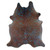 Turquoise Specked Brown Cowhide Rugs