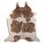Gold Specked Brown & White Cowhide Rugs