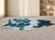 Metallic Blue & Black Cowhide Rug - Medium