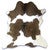 White & Chocolate Calfskin Rug