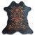 Victorian Filigree Black Mini Cowhide Rug