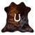 Horseshoe Mini Black & Brown Cowhide Rug