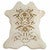 Victorian Filigree Beige Mini Cowhide Rug