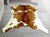 Brown & White Calfskin Rug