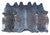 Metallic Blue & Brown Cowhide Rug - Large