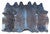 Metallic Blue & Brown Cowhide Rug - Medium
