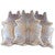 Metallic Blue & Tan Cowhide Rug - Medium