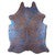 Metallic Blue Brindle Cowhide Rug - Medium