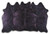 Rainbow Metallic Black Cowhide Rug - Large