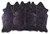 Rainbow Metallic Black Cowhide Rug - Medium