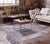 Rainbow Metallic White Cowhide Rug - Large