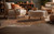 Gold Specked Brown Cowhide Rug - Large