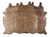 Gold Specked Brown Cowhide Rug - Medium