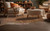 Gold Specked Brown Cowhide Rug - Medium