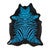 Blue Zebra Cowhide Rug - Large