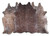 Silver Specked Brown Cowhide Rug - Medium
