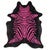 Magenta Zebra Cowhide Rug - Large