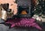 Magenta Zebra Cowhide Rug - Large