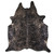 Gold Specked Black Cowhide Rug - Large