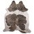 Gold Specked Black & White Cowhide Rug - Large