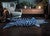 Navy Zebra Cowhide Rug - Medium
