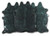 Green Specked Black Cowhide Rug - Medium