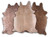 Rose Specked Brown Cowhide Rug - Large